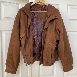 Roundtree & Yorke Leather Bomber Jacket L